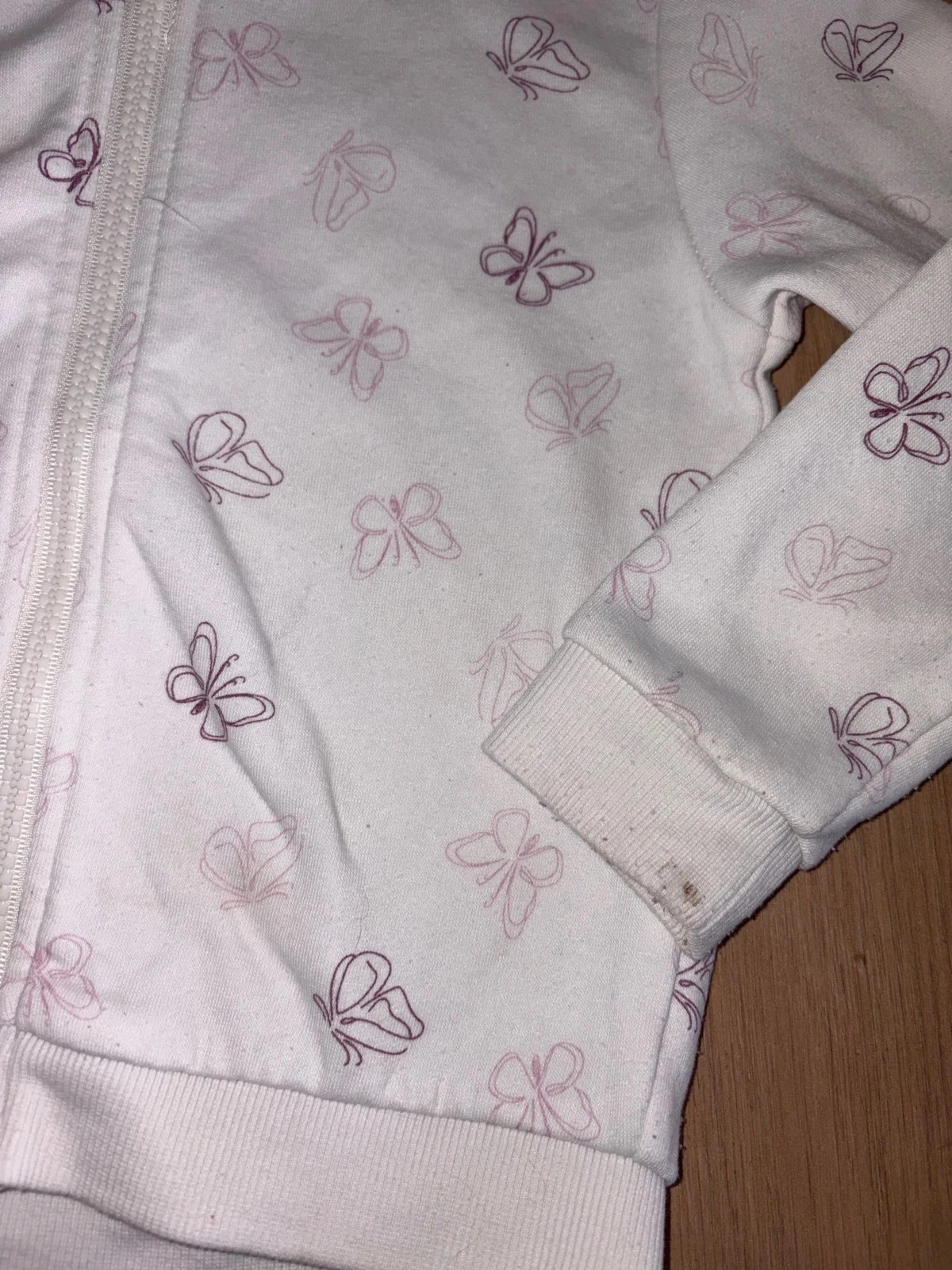 White zip-up vest with butterflies FPC size 5 years – photo 2